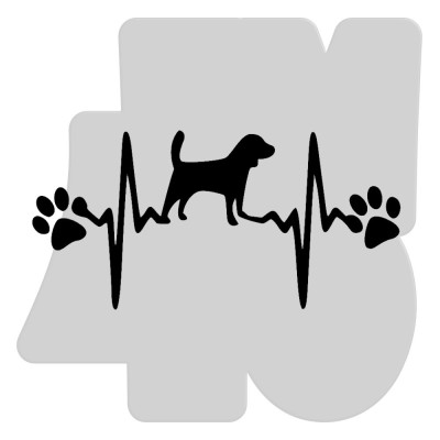 Samolepka Beagle tep 002