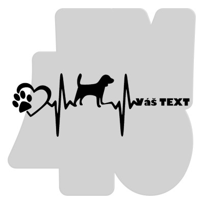 Samolepka Beagle tep 003