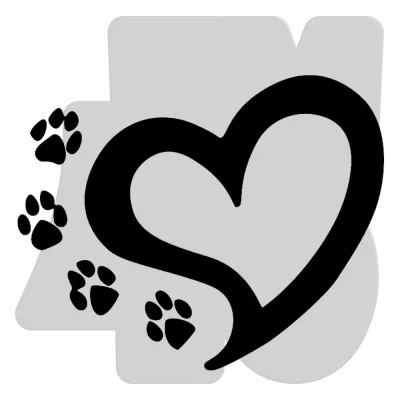 Samolepka Srdce tlapky