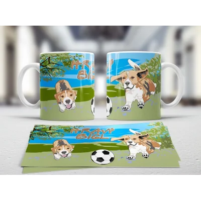 Hrnek Hravý Bígl míč