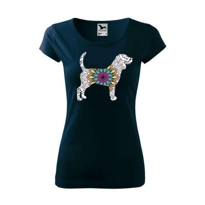 Dámské tričko Beagle mandala 01