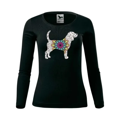Dámské tričko Beagle mandala LS 01
