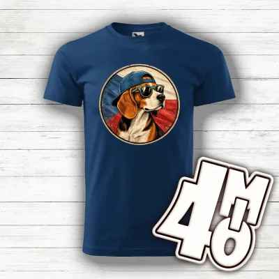 Tričko Beagle s vlajkou