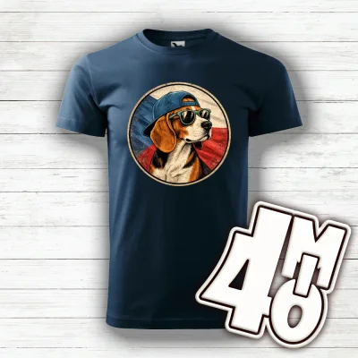 Tričko Beagle s vlajkou