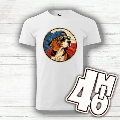 Tričko Beagle s vlajkou
