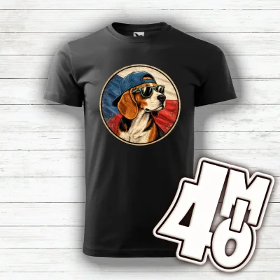 Tričko Beagle s vlajkou