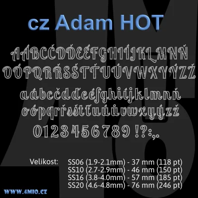 České písmo ADAM HOT