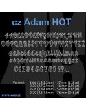 České písmo ADAM HOT vyřezané