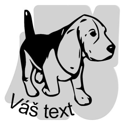 Samolepka Beagle 001