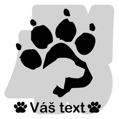 Samolepka Beagle s tlapou