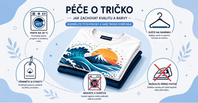 Jak pečovat o tričko s DTF
